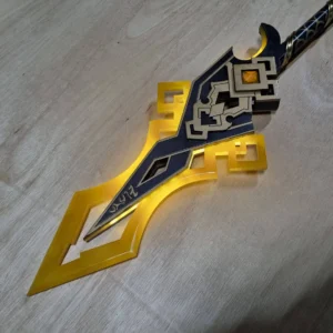 Genshin Impact Vortex Vanquisher Zhongli Polearm Spear LED Acrylic