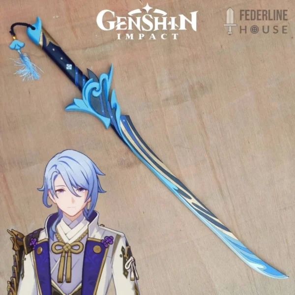 Genshin Impact Haran Geppaku Futsu Sword for Kamisato Ayato Cosplay
