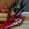 Kujou Sara Mask Cosplay from Genshin Impact