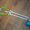 1 Kingdom Hearts Oblivion and Oathkeeper Keyblade Replica for Roxas Cosplay