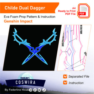 Prop Pattern: Childe Dual Dagger from Genshin Impact