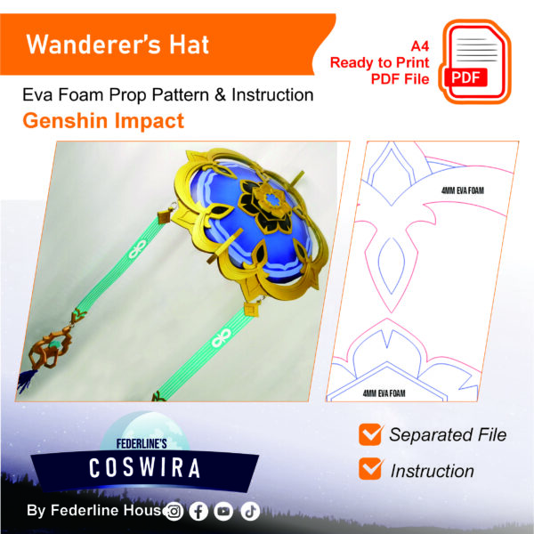 Prop Pattern: Wanderer's Hat from Genshin Impact