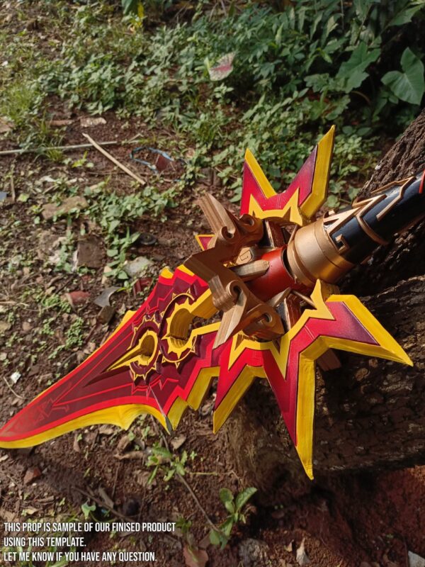 Prop Pattern: Mavuika Weapon Claymore A Thousands Blazing Suns from Genshin Impact For Cosplay
