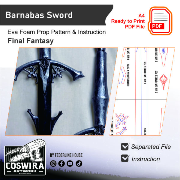 Prop Pattern: Barnabas Sword from Final Fantasy XVI