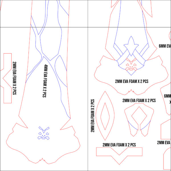 Prop Pattern: Blade Sword from Honkai Star Rail