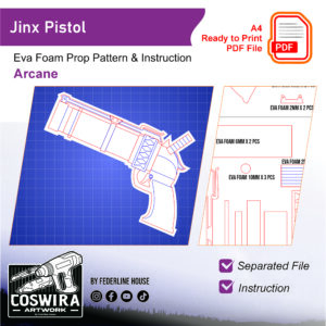 Prop Pattern: Jinx Pistol from Arcane/LOL Template