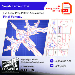 Prop Pattern: Serah Farron Bow from Final Fantasy Template
