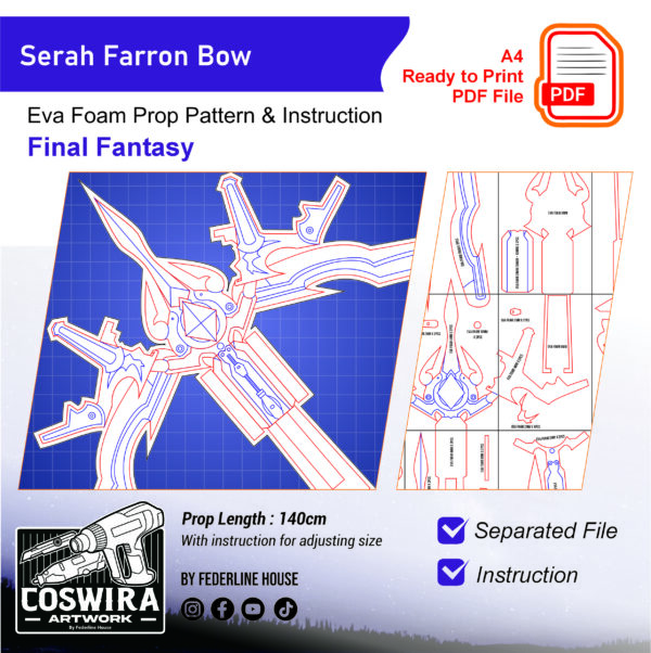 Prop Pattern: Serah Farron Bow from Final Fantasy Template