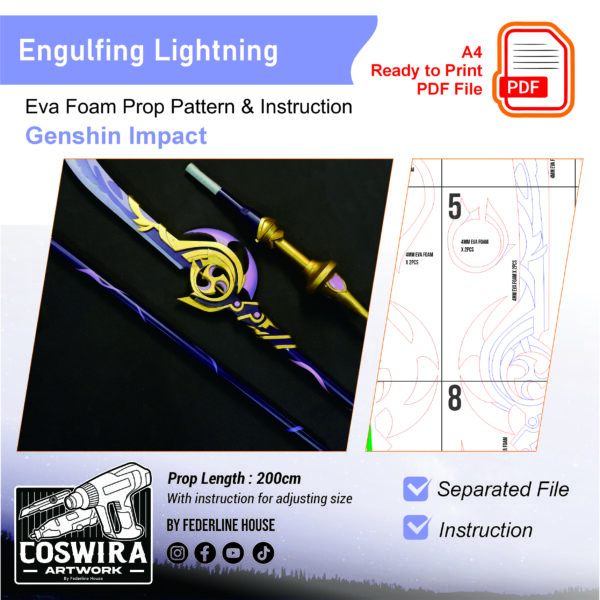 Prop Pattern: Engulfing Lightning from Genshin Impact Template