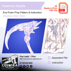 Prop Pattern: Castorice Scythe from Honkai Star Rail Template