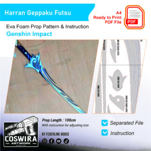 Prop Pattern: Haran Geppaku Futsu from Genshin Impact Template