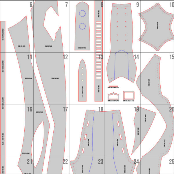 Pattern + YouTube Video: Hope Blade from Monster Hunter Template