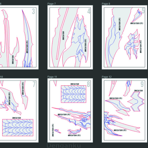 Prop Pattern: Kamish Wrath from Solo Leveling Template