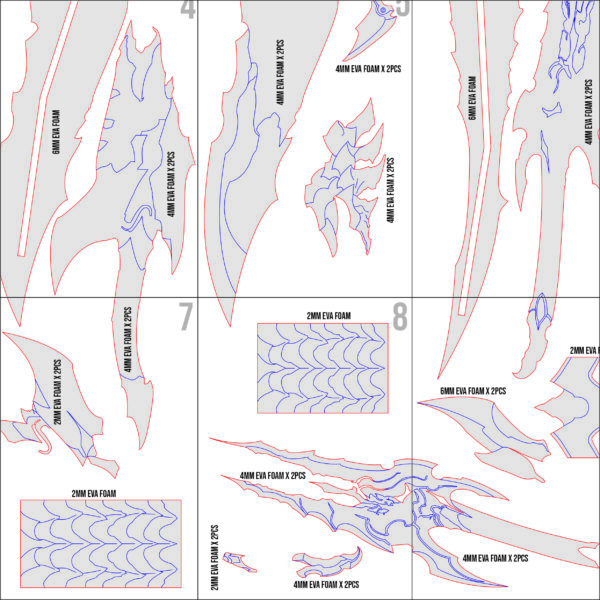 Prop Pattern: Kamish Wrath from Solo Leveling Template