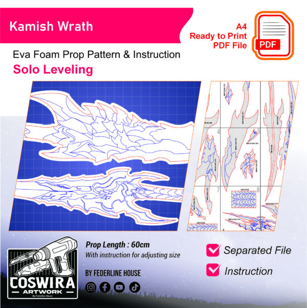 Prop Pattern: Kamish Wrath from Solo Leveling Template