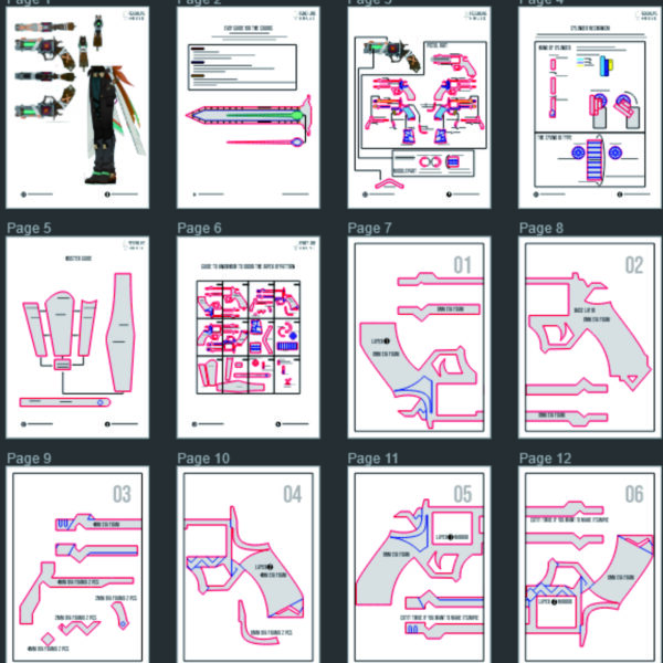 Ifa's Gun 2 Prop Pattern: Ifa's Gun from Genshin Impact Template