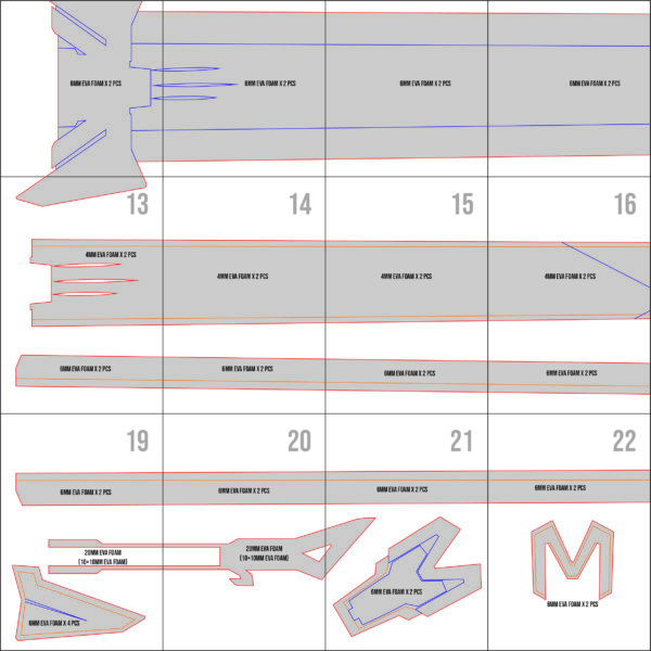 Prop Pattern: Magik's Sword Punkchild from Marvel Rivals Template
