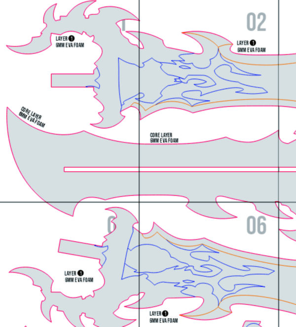 Prop Pattern: Demon King's Dagger from Solo Leveling – Digital Blueprint for DIY Cosplay Prop