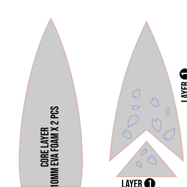 Prop Pattern: Zoey's Knives from Kpop Demon Hunters – Digital Blueprint for DIY Cosplay Prop
