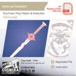 Prop Pattern: Ame no Habakiri from Onmyouji – Digital Blueprint for DIY Cosplay Prop