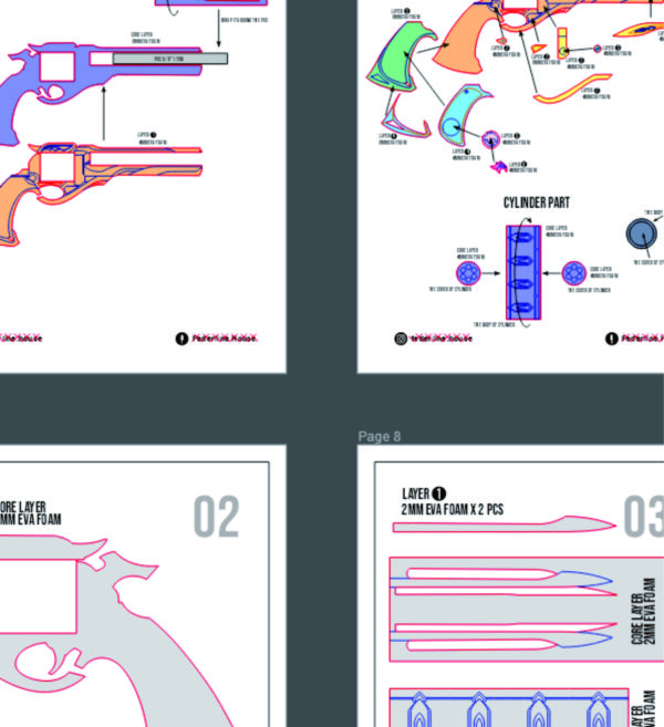 Boothill Revolver 2 Prop Pattern: Boothill Revolver from Honkai Star Rail – Digital Blueprint for DIY Cosplay Prop