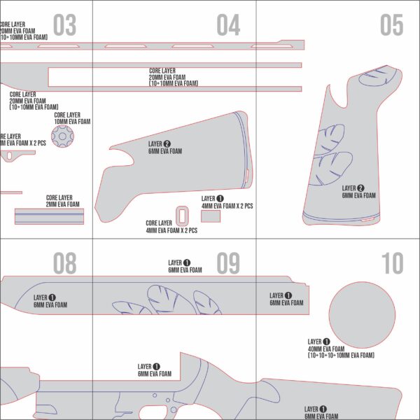 Prop Pattern: Dorothy Blaster Replica from Nikke – Digital Pattern for DIY Cosplay Prop