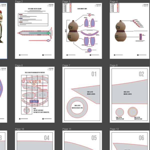 Prop Pattern: Gaara's Sand Gourd from Naruto – Digital Blueprint for DIY Cosplay Prop