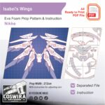Prop Pattern: Isabel Wings from Goddess of Victory: Nikke Cosplay Template Blueprint PDF