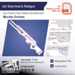 Prop Pattern: Uzi Doorman’s Railgun from Murder Drones – Digital Blueprint for DIY Cosplay Prop