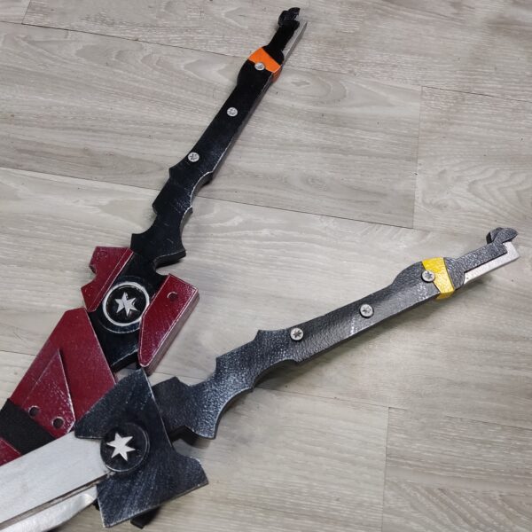 Chen Raythean Dual Swords & Sheath Prop Kit Arknights for Cosplay