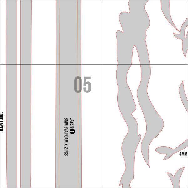 Prop Pattern: Cartethyia Sword from Wuthering Wave Cosplay Template Blueprint PDF