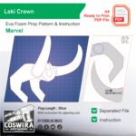 Prop Pattern: Loki Crown for Marvel Cosplay Template Blueprint PDF