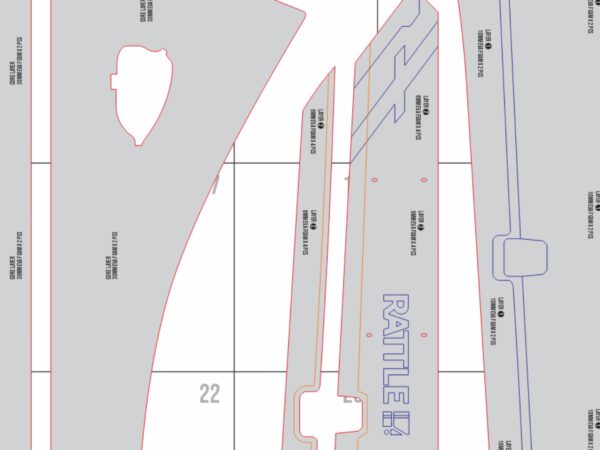 Prop Pattern: Ramlethal Valentine’s Greatswords from Guilty Gear for Cosplay Template Blueprint PDF