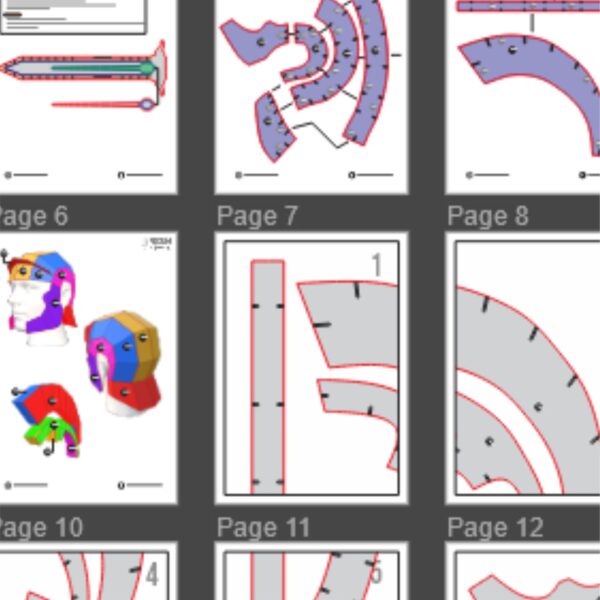 Basic Eva Foam Pattern: Roman Helmet Cosplay Template Blueprint PDF