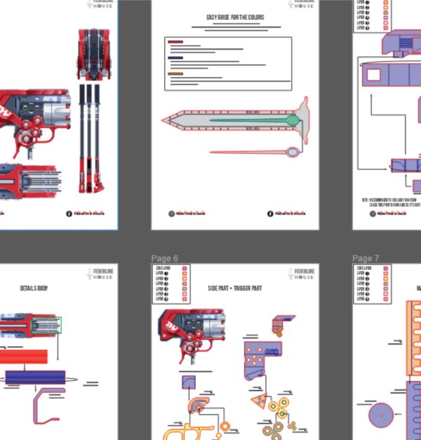 Prop Pattern: Blast Hammer from Honkai Star Rail Cosplay Template Blueprint PDF