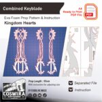 Prop Pattern: Combined Keyblade from Kingdom Hearts Cosplay Template Blueprint PDF