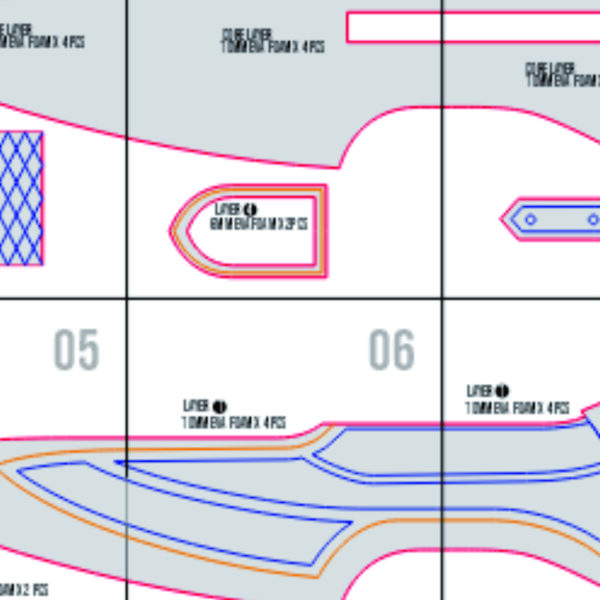 Empress Dagger 3 Prop Pattern: Empress Dagger Dual Blades from Monster Hunter Cosplay Template Blueprint PDF