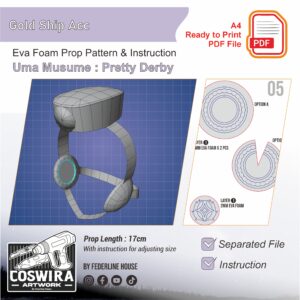 Prop Pattern: Gold Ship Accessories from Uma Musume Pretty Derby Cosplay Template Blueprint PDF