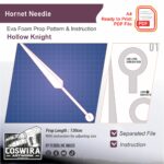 Prop Pattern: Hornet Needle from Hollow Knight Cosplay Template Blueprint PDF