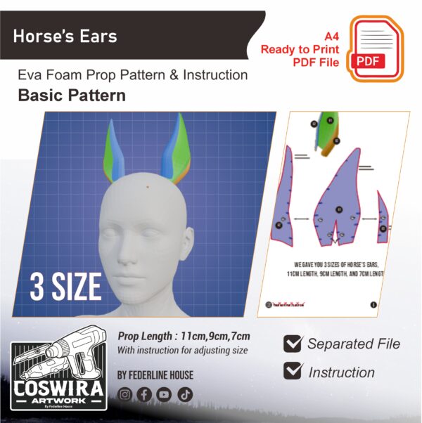 Prop Pattern: Horse Ear's Basic Pattern Template PDF