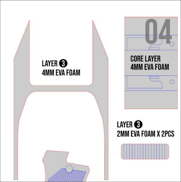 Prop Pattern: Jill Gun Weapon from Nikke for Cosplay Template Blueprint PDF