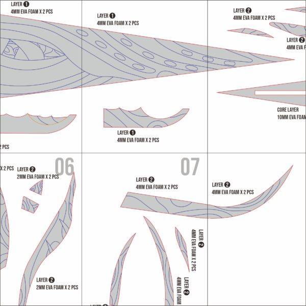 Nail Sword Prop Pattern Template – EVA Foam Pattern for Cosplay & DIY Builds Inspired by Hollow Knight