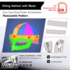 Prop Pattern: Viking Helmet with Mask Resizable EVA Foam Cosplay Template Blueprint PDF