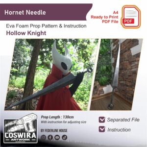 download Prop Pattern: Hornet Needle from Hollow Knight Cosplay Template Blueprint PDF
