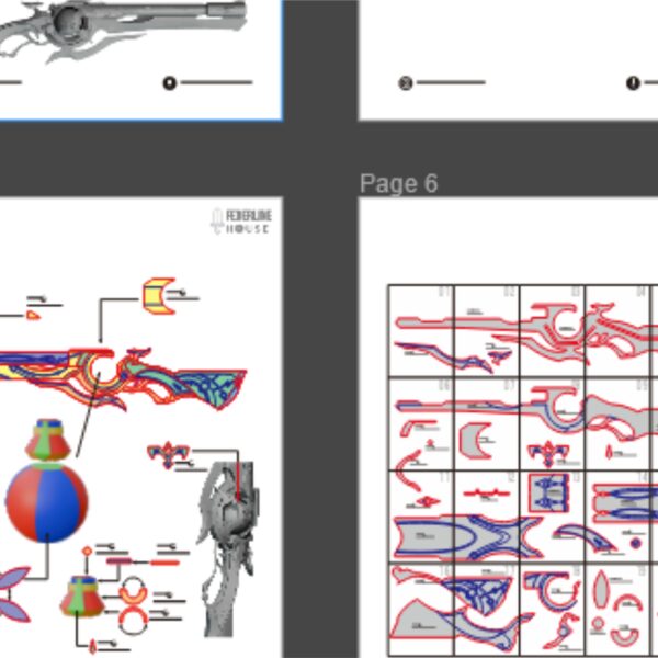 Sunday Wings Prop Pattern Template – EVA Foam Pattern for Cosplay & DIY Builds Inspired by Honkai Star Rail
