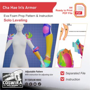 Cha Hae In's Armor Prop Pattern Template – EVA Foam Pattern for Cosplay & DIY Builds Inspired by Solo Leveling