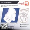 Fire Force Helmet Prop Pattern Template – EVA Foam Pattern for Cosplay & DIY Builds Inspired by Fire Force