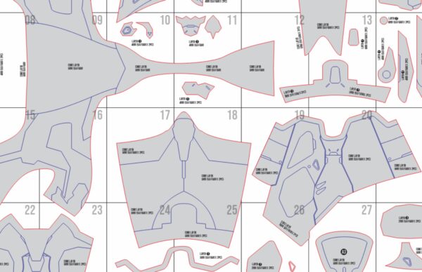 Isabel Armor Prop Pattern Template – EVA Foam Pattern for Cosplay & DIY Builds Inspired by Nikke: Goddess of Victory