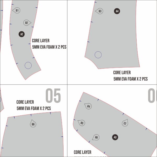 Luffy Colosseum Helmet Prop Pattern Template – EVA Foam Pattern for Cosplay & DIY Builds Inspired by One Piece