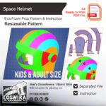 Space Helmet Space Helmet Prop Pattern Template – EVA Foam Basic Pattern for Cosplay & DIY Builds